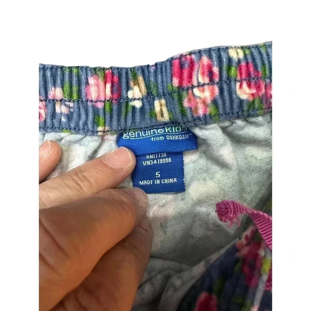OshKosh Genuine Kids Girl's 2 Pc Floral Print Skirt Corduroy Jacket Outfit Set